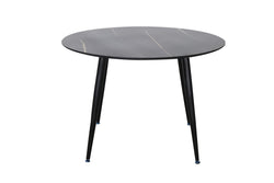 Table style de marbre noir et or