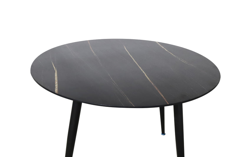 Table style de marbre noir et or