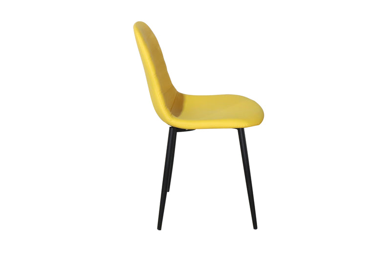 Yellow faux leather chair